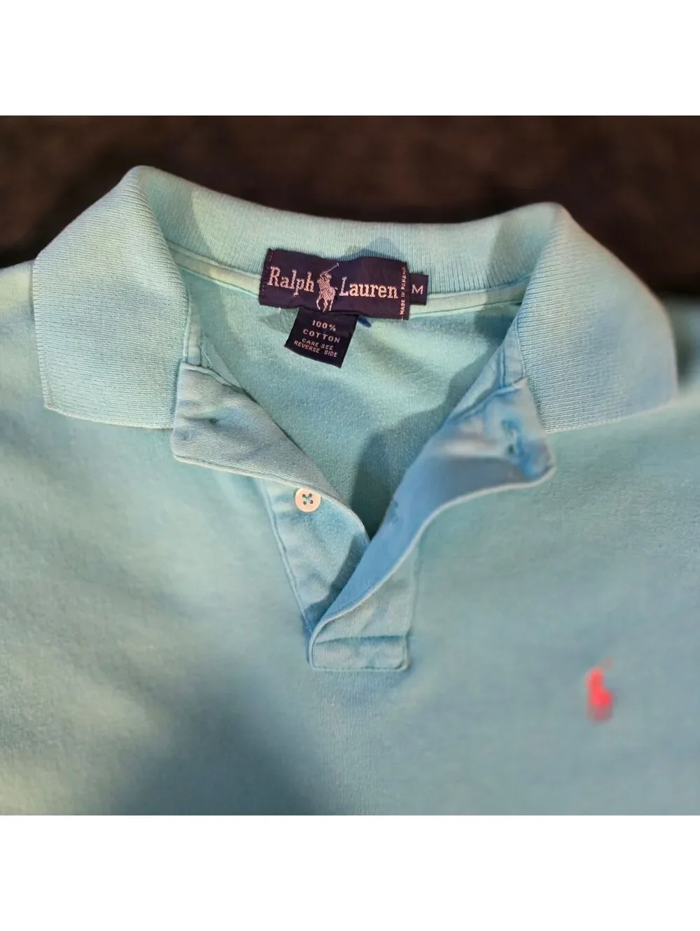 Ralph Lauren Classic Fit Polo Shirt in Light Blue, Size M